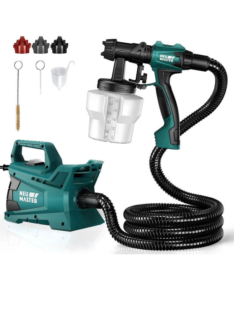 NEU MASTER Paint Sprayer, 600W HVLP Electric Spray Paint Gun with 6FT Airhose.